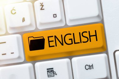 İngilizce sunan metin başlığı. İngiltere 'nin Dil Kültürü Konsepti İngiliz Edebiyatı Sınıfı Daktilo Yazma ve Malzeme Listeleri, Çevrimiçi Gıda Blog Yapımı