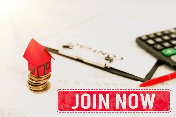 Inspiration showing sign Join Now. Business idea An invite to a person or a friend to become a member of the group Selling Land Ownership, Investing On New Property, Creating Sale Contract