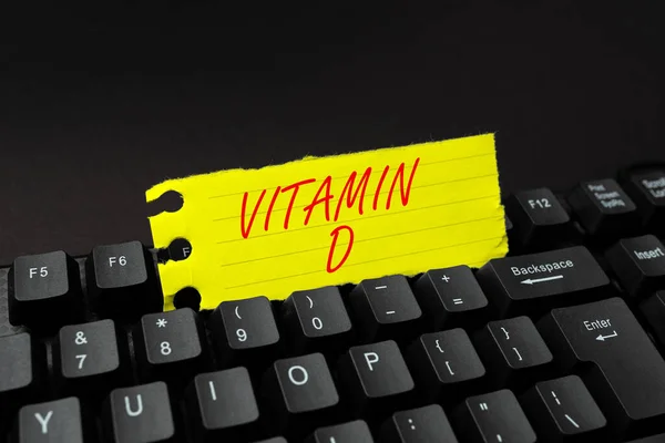 Legenda conceitual Vitamina D. Word for Nutrient responsável por aumentar a absorção intestinal Editar e redigitar Relatório Erros ortográficos, Digitar Online Shop Inventory — Fotografia de Stock