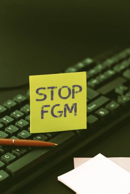 Stop Fgm 'i gösteren mesaj işareti. 
