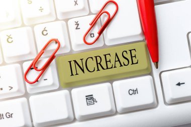 Metin Yükseltme yazılıyor. Büyüme Daktilocu, Şirket Belgeleri, Soyut Hızlı Yazma Fikirleri satılan ürünün geliştirilmesi sözü