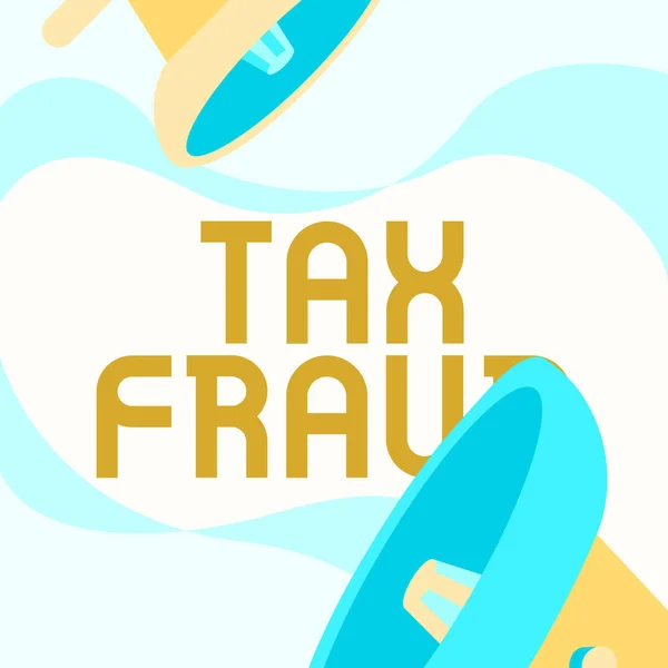 Inspiration, die Anzeichen von Steuerbetrug zeigt. Konzeptfoto beinhaltet Betrug bei der Steuererklärung, um die Zahlung zu vermeiden.. — Stockfoto