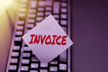 El yazısı Faturası. Gönderilen malların listesi için yazılan belgelerin yayınlanması, uzun vadeli sözleşmelerin yazılması, yayınlanması, finansal beyanname ile sağlanan hizmetler sözcüğü
