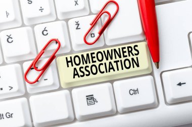 Ev Sahipleri Birliği 'ni gösteren imza. Yeni Antivirüs Programı Yazma, İnternet Virüsü Listeleri Yazma, Gated Community Abstract Programının giderleri için ücret alan kavramsal fotoğraf organizasyonu