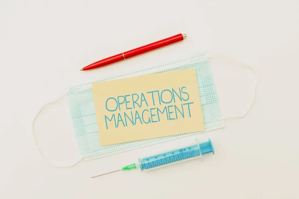 Conceptual caption Operations Management. Business overview ensure Inputs to Output the Production and Provision Sending Virus Awareness Message, Abstract Avoiding Viral Outbreak — Stock Photo, Image