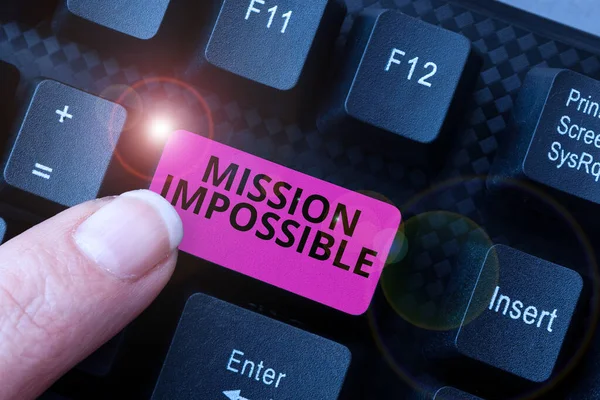 Handwriting text Mission Impossible. Word for Difficult Dangerous Assignment Isolated Unimaginable Task Editing Website Program Codes, Learning New Programming Language — Stock Photo, Image