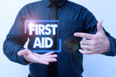 İlk yardım sunan metin başlığı. Yeni Planlar ve Planlama Sürecini Gösteren Fikirler sunmak için tıbbi eğitime gerek yok.