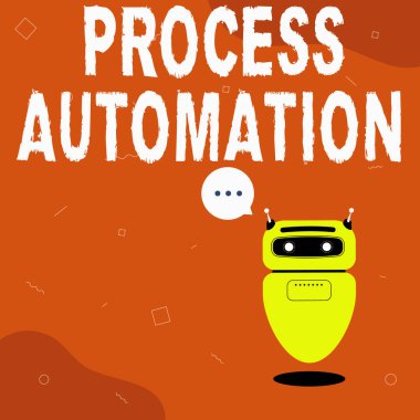 İşaret İşlem Otomasyonu 'nu gösteren ilham. İş Fikri Dönüşümü Robotu Chat Bulutunda Bilgi Veren Sevimli Yüzen Robotun Gereksiz Resimlerini Engellemek İçin Geliştirdi.