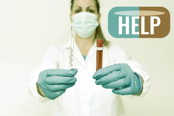 Yardım için imza atın. Virüs Aşılama Kliniği Denemeleri için Yeni Aşıyı Test Etme Durumunu İyileştirmek İçin Birilerine Yardım Etme Sözleri Yazıldı — Stok fotoğraf