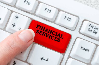 Mali Hizmetler 'i gösteren bir mesaj. Para ve Yatırım Sözcüğü Borç Verme Borsacıları Düzenleme ve Yayınlama Çevrimiçi Haberler, Görsel Roman Senaryoları Yazma