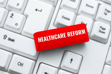 Sağlık Reformu 'nu gösteren bir imza. Bakım programının kalitesinde kavramsal fotoğraf buluşları ve geliştirmeler Çevrimiçi Haber Makalesi Düzenleme ve Yayınlama, Görsel Roman Betikleri Yazma