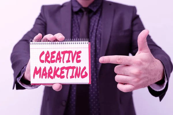 Didascalia concettuale Creative Marketing. Internet Concept Campagna per soddisfare i requisiti pubblicitari Presentare nuovi piani e idee Dimostrare il processo di pianificazione — Foto Stock