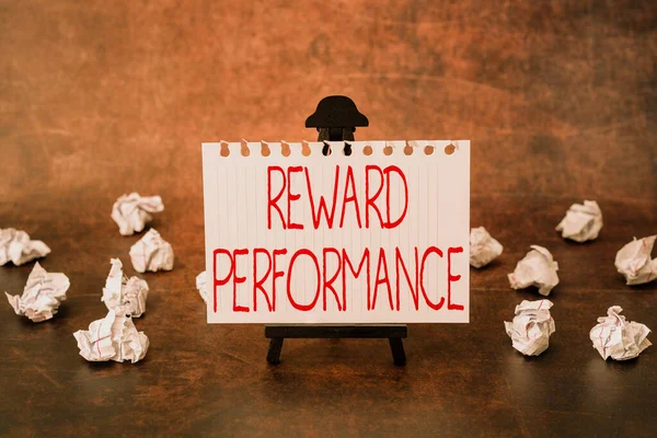 Conceptual display Reward Performance. Word for Appraisal Recognize workers Relative Worth to the company Thinking New Bright Ideas Renewing Creativity And Inspiration