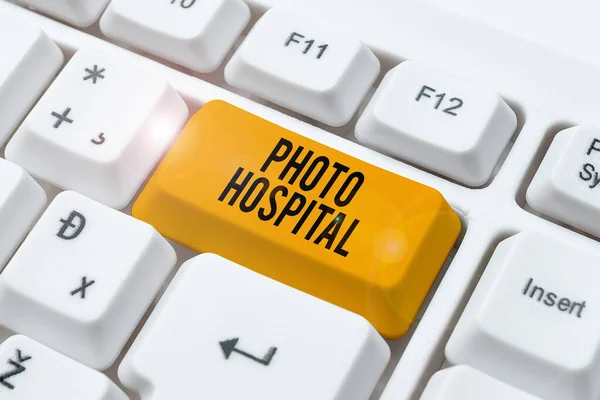 Τίτλος κειμένου που παρουσιάζει το φωτογραφικό νοσοκομείο. Έννοια Διαδικτύου μοναδική Εφαρμοσμένη Τέχνη του Ιατρικού Ιδρύματος και Πρακτική δακτυλογράφηση Οδηγίες Μαγειρικής και Συστατικών Λίστες, Κάνοντας Online Τροφίμων Blog — Φωτογραφία Αρχείου