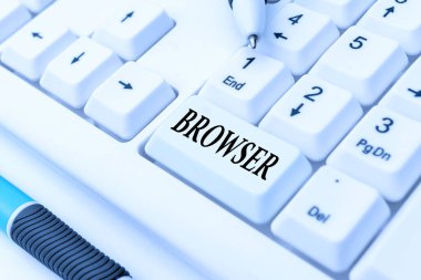 Browser işaretini gösteren bir ilham. İş yaklaşımı Bilgisayar programı Graphical kullanıcı arayüzü HTML dosyalarını görüntülüyor Çevrimiçi Sohbet Platformu Uygulaması yaratıyor, Bilim Kurgu Roman Yazıyor