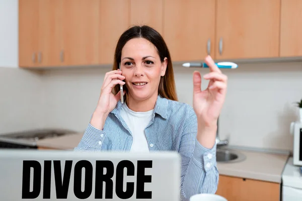 Fogalmi bemutató válás. Üzleti megközelítés A házasság jogi felbontása Szakítás Disagreement Office Meeting Online, Iskolai videokonferencia, Távol-keleti ötletek — Stock Fotó