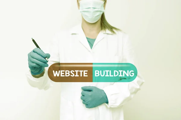 Inspiration showing sign Website Building. Business overview tools that typically allow the construction of pages Demonstrating Medical Ideas Presenting New Scientific Discovery — Stock Photo, Image