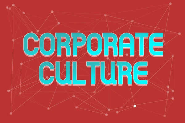 Sign displaying Corporate Culture. Business idea Beliefs and ideas that a company has Shared values Line Illustrated Backgrounds With Various Shapes And Colours.