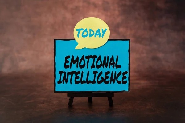 Podepsat zobrazení emocionální inteligence. Internet Koncepce Self a sociální uvědomění Zvládat vztahy dobře myšlení nové jasné nápady Obnovení tvořivosti a inspirace — Stock fotografie