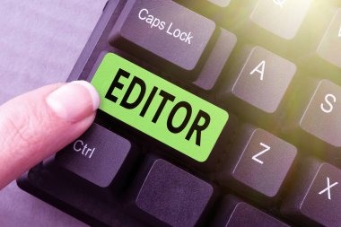 İlham Editörü 'nü gösteren metin. Bir metnin son içeriğini belirleyen ve sorumlu olan kavramsal fotoğrafçı Soyut Toplama Soruşturma İpuçları Çevrimiçi, İnternet Fikirleri Sunar