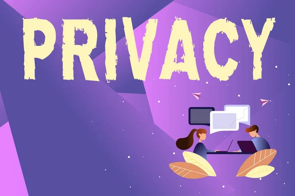 Writing displaying text Privacy. Conceptual photo Right to keep personal matters and information as a secret Abstract Conversation And Interview, Global Connectivity Concept — Stock Photo, Image