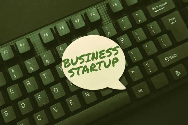 Writing displaying text Business Startup. Business idea Putting up new commerce venture Fresh Undertaking Retyping Old Worksheet Data, Abstract Typing Online Reservation Lists — Stock Photo, Image