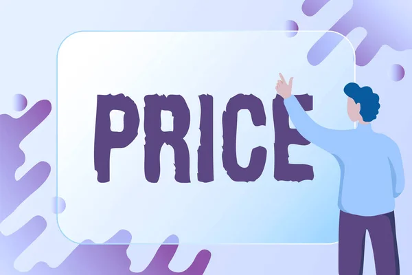 Text zeigt Inspiration Price. Geschäftsidee, wie viel Geld für etwas erwartet oder benötigt wird Abstract Composing New E-Mail, Erstellen von Online-Einladungslisten — Stockfoto