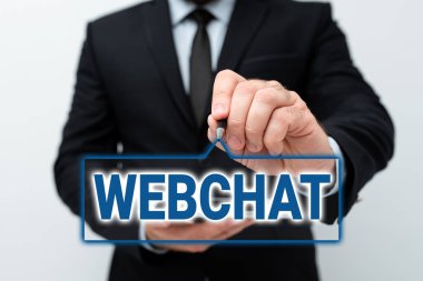 Web görüntüleme metni yazılıyor. Kullanıcıların, Yeni Teknoloji Fikirlerini Sunarak Teknolojik Gelişmeyi Tartışarak gerçek zamanlı iletişim kurmalarını sağlayan iş konsepti sistemi