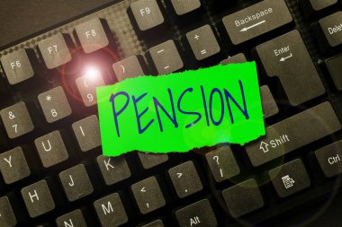 Metin Emekliliği gösterimi yazılıyor. Gelir yaşlılarının emeklilikten sonra kazandığı kavram Yaşlılara Özet Hikaye Yazma İpuçları Verme, Çevrimiçi Muhasebe Hizmetleri