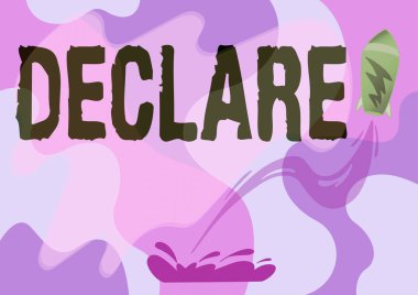 İlham Bildirgesi 'ni gösteren metin. İş kavramı açıkça belirtilsin ya da açıkça belirtilsin özellikle de açık ve resmi terimlerle Uzay Aracının Yerden Gökyüzüne Açılışı.