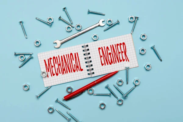 Inspiration, die Zeichen zeigt. Konzeptfoto Angewandte Ingenieurdisziplin für Werkzeuge und Geräte zur Wartung mechanischer Systeme Mechaniker und Ingenieure Reparaturen — Stockfoto