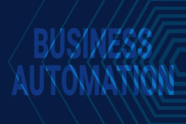 Konzeptionelle Bildunterschrift Business Automation. Word for Digital Transformation Verschlankt für einfache Linie illustrierte Hintergründe mit verschiedenen Formen und Farben. — Stockfoto