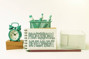 Profesyonel Geliştirme sunan metin başlığı. İşletme vitrini Ustalık Başvurusu Öğrenme veya Korumayı Düzenli Çalışma Alanı Kurulumu Yazı Masası Araçları ve Eşya Zamanı Yönetimi