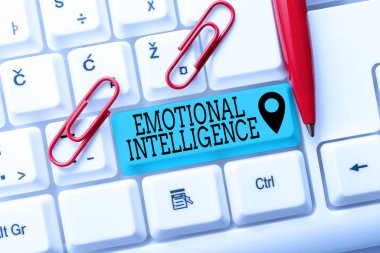 Yazı başlığı duygusal zekayı temsil ediyor. Kişisel ve Sosyal Farkındalık Hakkında Yazılan Sözcük İlişkileri iyi yönetir Sertifika Belgesi Konsepti Yazar, Eski Veri Dosyalarını Yeniden Yazar