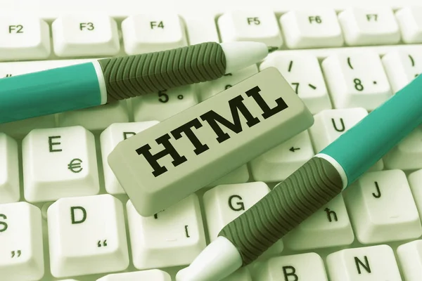 El yazısı işareti Html. World Wide Web Soyut Sunum Yazma İletisi 'nde hipermetin yayınlamak için lingua franca fikri, Yeni E- posta Parolası Yeniden Yazılıyor