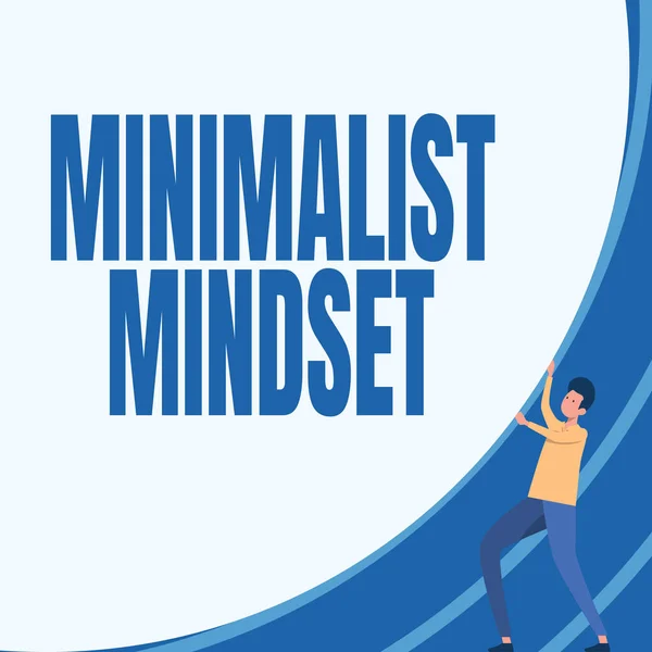 Υπογραφή εμφάνισης Minimalist Mindset. Εννοιολογική φωτογραφία Γνωρίστε καλύτερα τι μπορεί να προσφέρει η ζωή χωρίς ακαταστασία. — Φωτογραφία Αρχείου