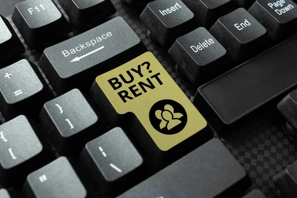 Buy Question Rent 'i gösteren tabela. Tarayıcı Geçmişi Silme, Düzenleme ve Çevrimiçi Dosyaları Düzenleme Konutları hakkında bilgi veren konsept anlamı — Stok fotoğraf