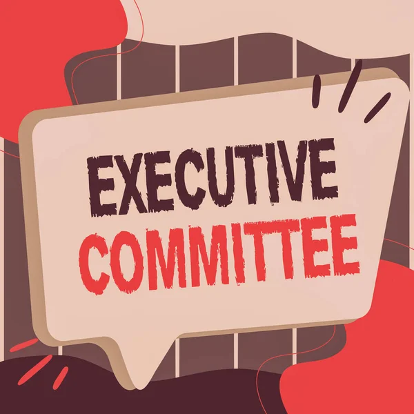 Conceptual display Executive Committee. Business idea Group of Directors appointed Has Authority in Decisions Illustration Of Empty Big Chat Box For Waiting For Advertisement.