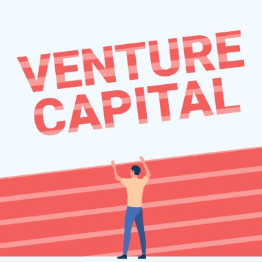 Kavramsal Sermaye Girişimi. Atletizm Atletizm Alanında Duran Küçük Sahne 1 'e firmalar tarafından sağlanan İnternet Konsepti Finansmanı İki elini de Göstererek Kutlama Gösteriyor.