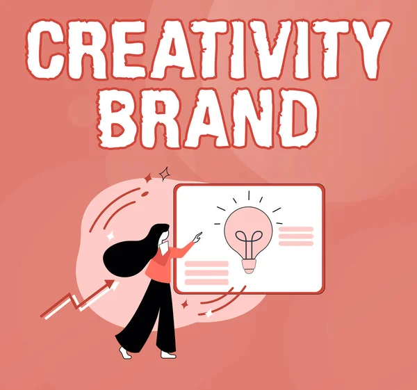 Ispirazione mostrando segno Creatività Marca. Business concept design nome o caratteristica che distingue l'organizzazione Riempimento astratto Moduli online, Risposte a sondaggi e domande su Internet — Foto Stock