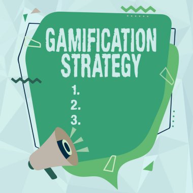 Metin Gamification Strategy yazılıyor. Motivasyon için kullanım ödülleri üzerine yazılan sözcük Oyun Mekanikleri Megafonu Çizimi Sohbet Bulutuna Yeni Duyuru Yapıyor.