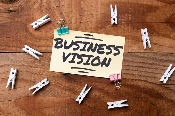 Tekst bijschrift presenteren Business Vision. Concept betekent groei van uw bedrijf in de toekomst op basis van uw doelstellingen Kleurrijk Perpectief Positief Denken Creatieve Ideeën en Inspiraties — Stockfoto