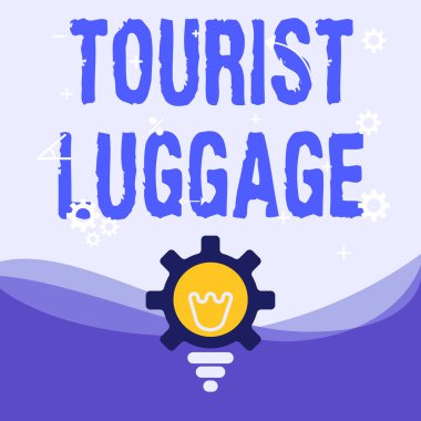 İlham, Turist Gövdesi 'ni gösteriyor. Seyahat etmek için gerekli her şeyi içeren büyük bir iş çantası. Ampul ve Dişli Kabuğu Gösterme Teknolojileri..