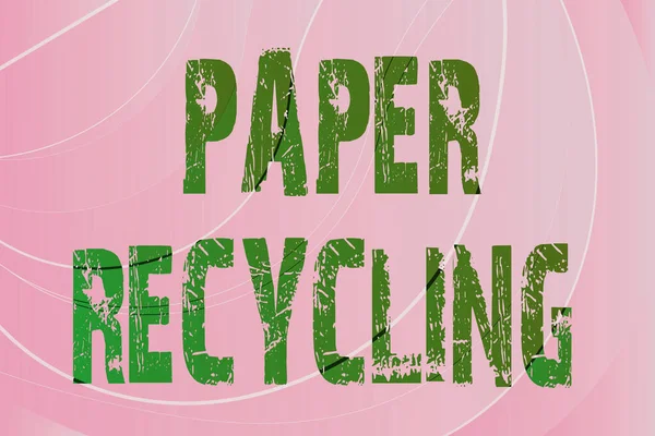Τίτλος κειμένου που παρουσιάζει Ανακύκλωση Χαρτιού. Επιχειρηματική ιδέα Χρησιμοποιώντας τα χαρτιά αποβλήτων με ένα νέο τρόπο από την ανακύκλωση τους Line Illustrated Backgrounds με διάφορες μορφές και χρώματα. — Φωτογραφία Αρχείου