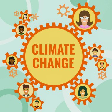 İklim değişikliğini gösteren metin başlığı. Bölgenin ortalama hava durumuna ilişkin beklenen düzende iş genel değerlendirmesi değişikliği -42207