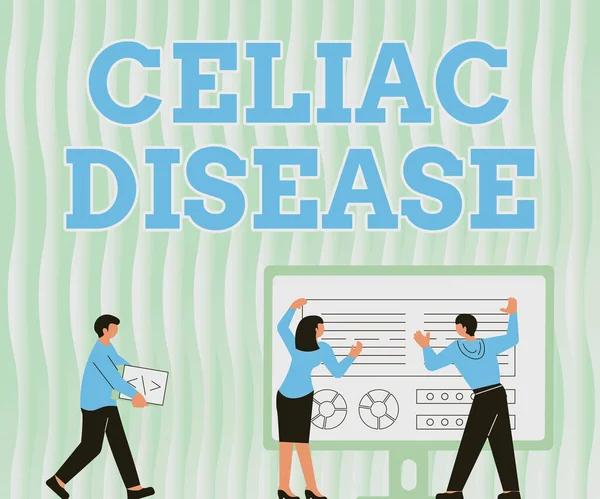 Çölyak hastalığını gösteren bir mesaj. İşletme vitesi otoimmün bozukluğu öncelikle ince bağırsak üniversiteleri çizim tablosu çizim grafiğinin yanında durur.