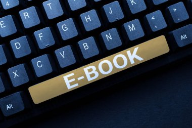 Kavramsal başlık E Book. Bilgisayar ya da tablet okuyabilen, Çevrimiçi Ses Kaydı yapabilen, Yazabilen ve Önemli Notları Kaydedebilen basılı kitabın elektronik sürümü anlamına gelen kavram