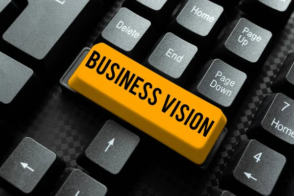 Conceptual caption Business Vision. Business approach grow your business in the future based on your goals Connecting With Online Friends, Making Acquaintances On The Internet — Stock Photo, Image