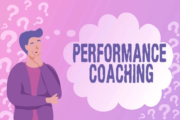 Konceptuální displej Performance Coaching. Podnikatelský přístup Usnadnit rozvoj poukázat na dobré a špatné registrace účtu sociálních médií, psaní a záznam deníku deníku — Stock fotografie