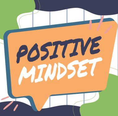 Kavramsal başlık Pozitif Düşünce. Boş Büyük Sohbet Kutusunun Reklam Bekleme İçin İyi Tarafı İllüzyonuna Odaklanan İnternet Kavramsal ve Duygusal Tavır.